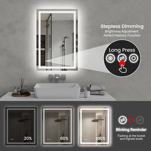 LuneluX_Home – Lumière LED Mirror (24" x 36")
